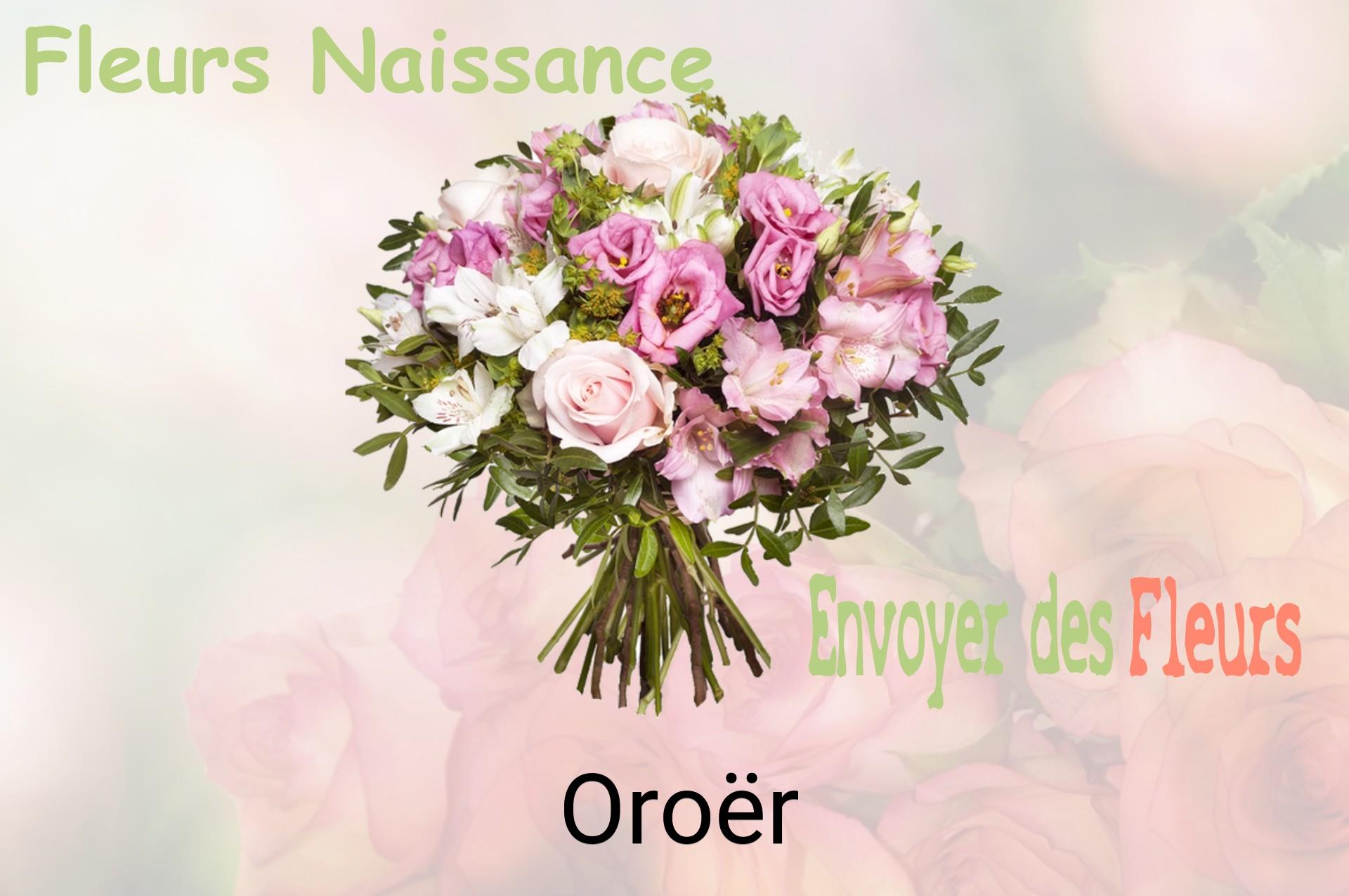 Bouquet de fleurs de naissance livré à Oroër