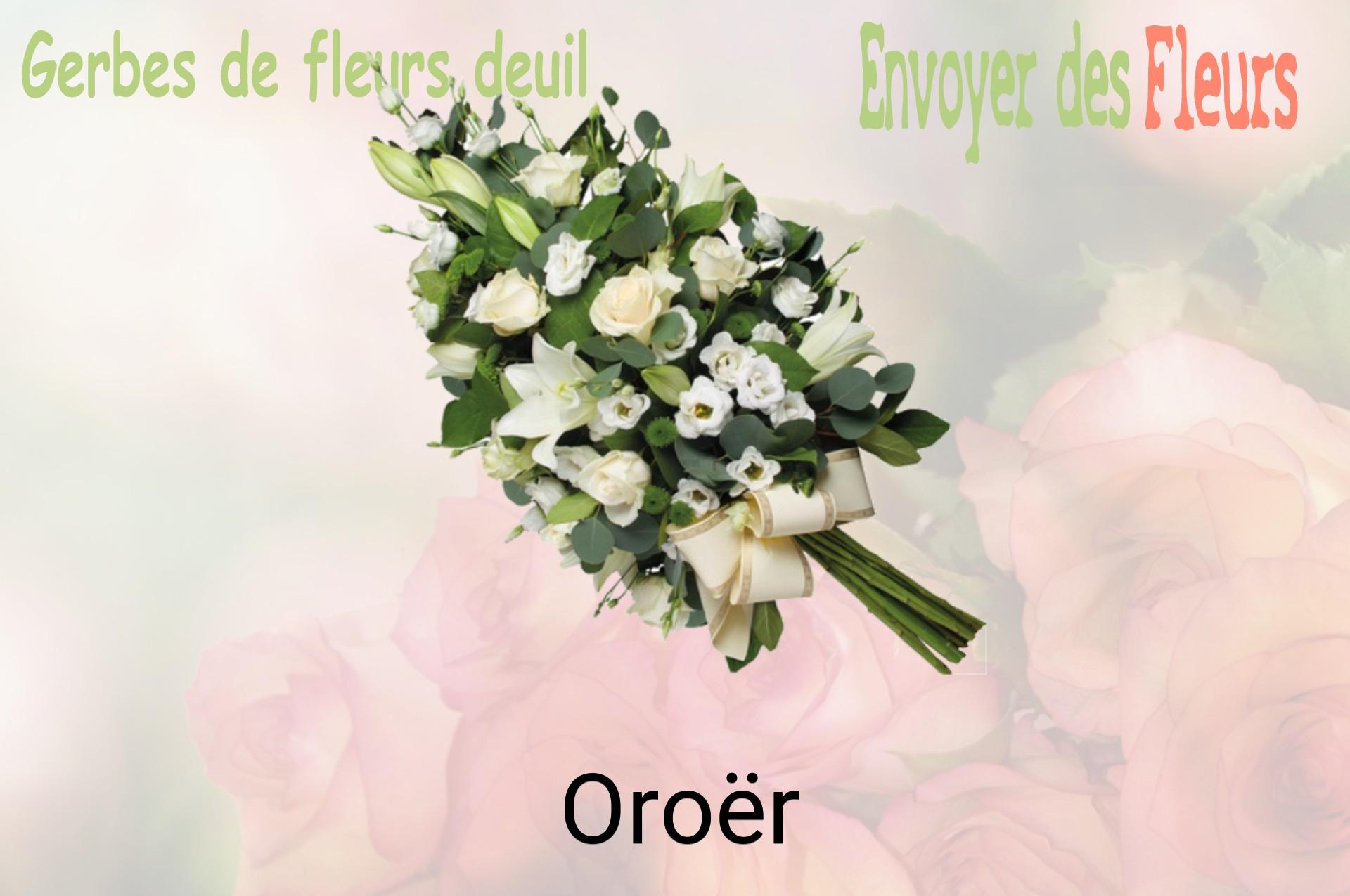 Gerbe de fleurs de deuil livrée à Oroër